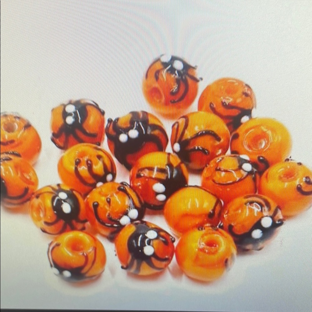 Orange and Black Beaded Jewelry Set
